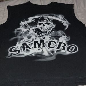 Black SAMCRO Sleeveless Graphic Tee